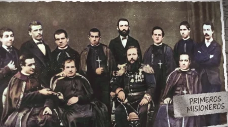 Primeros misioneros salesianos con Don Bosco