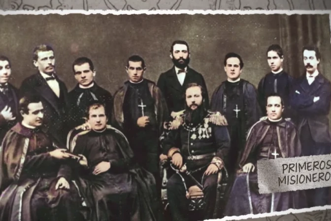Primeros misioneros salesianos con Don Bosco