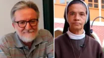 P. Pier Luiggi Maccali y hermana Gloria Cecilia Narváez, misioneros secuestrados y liberados. Crédito: ACN