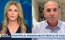 Joseph Hazboun, director regional de la Misión Pontificia en la oficina de campo de Jerusalén, habla con Tara Mergener en "EWTN News Nightly", el viernes 18 de julio de 2025