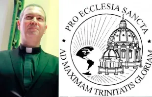 Mons. Jordi Bertomeu - logo de Pro Ecclesia Sancta. Crédito: Comunicaciones Misión Pastoral de Osorno.