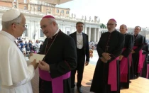 Mons. Fernández con el Papa León XIV