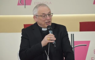 Mons. Alfonso Carrasco, presidente de la Comisión Episcopal de Educación de la CEE. Crédito: Nicolás de Cárdenas / ACI Prensa.