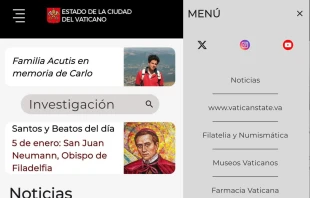 Así se ve la nueva aplicación del Vaticano Crédito: captura de pantalla de la App