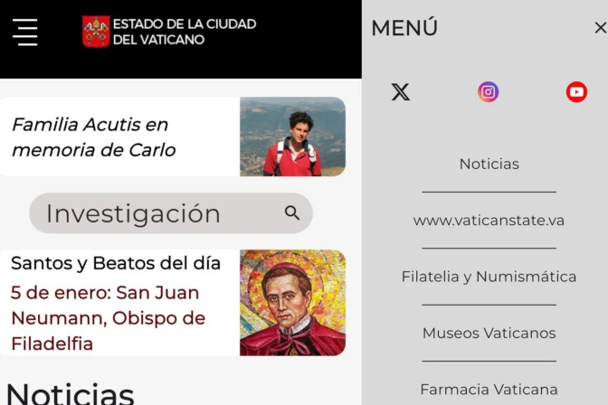 Así se ve la nueva aplicación del Vaticano
