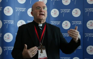 El Obispo de Orihuela-Alicante (España), Mons. José Ignacio Munilla, en el Congreso Eucarístico Internacional en Quito (Ecuador). Crédito: Eduardo Berdejo / ACI Prensa.