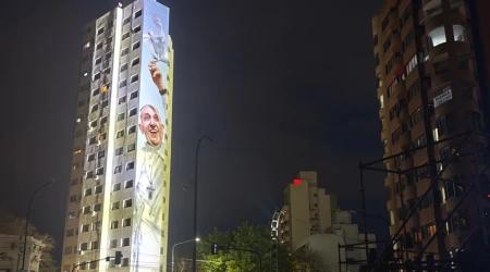 Mural del Papa Francisco en La Plata