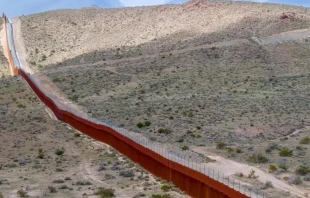El muro fronterizo entre Estados Unidos y México se observa en Jacumba Hot Springs, California (Estados Unidos). Crédito: Shutterstock.