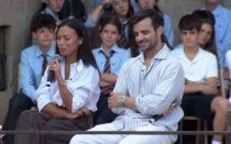 Nachter y su esposa Roseanne en el Santuario de Torreciudad en España.