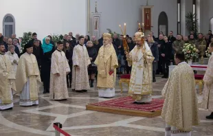 Divina liturgia celebrada el 25 de diciembre por su Beatitud Sviatoslav Shevchuk. Crédito: ugcc.ua 