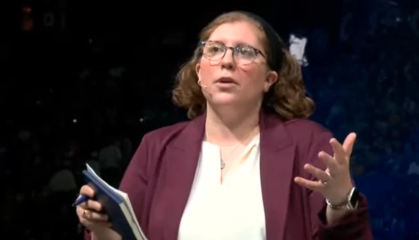 Moderadora del evento, Katie McGrady. Crédito: EWTN Youtube/ Captura de pantalla