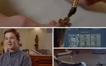 El adolescente católico Will Henry disfruta elaborando Rosarios de calidad hechos a mano.