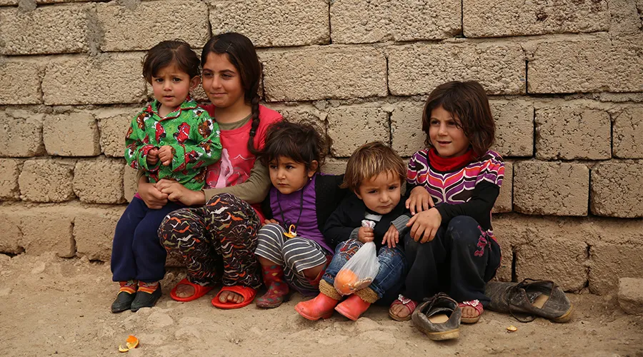 Niños iraquíes en campo de refugiados. Foto: ACI Prensa. ?w=200&h=150
