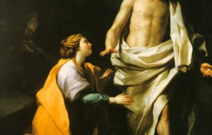 Noli me tangere. Detalle. (No me retengas-Anton Raphael Mengs, 1769). Crédito: Dominio público.