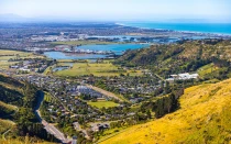 Panorama de la ciudad de Christchurch, Nueva Zelanda.