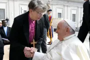 El Papa Francisco con Kristina Kühnbaum-Schmidt