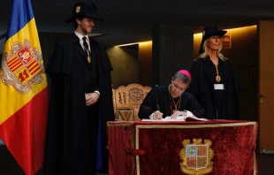 El Obispo de Urgell jura como Copríncipe episcopal del Principado de Andorra. Crédito: Obispado de Urgell.