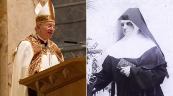 El Obispo David Ricken comparte una reflexión tras emitir el decreto, el 30 de enero de 2026, para abrir la causa de beatificación e Adele Brice durante las vísperas de las 19:00 h en la Catedral de San Francisco Javier en Green Bay, Wisconsin.