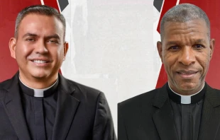 P. William Pietro Daza, Obispo electo de San Vicente del Caguán; y P. Wiston Mosquera Moreno, Obispo electo de Quibdó. Crédito: CEC.