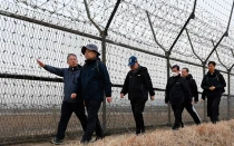 Los obispos de Corea del Sur recorrieron en abril de 2025 la alambrada que divide la península en dos países.