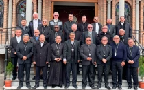 Los obispos de Ecuador en su asamblea plenaria.