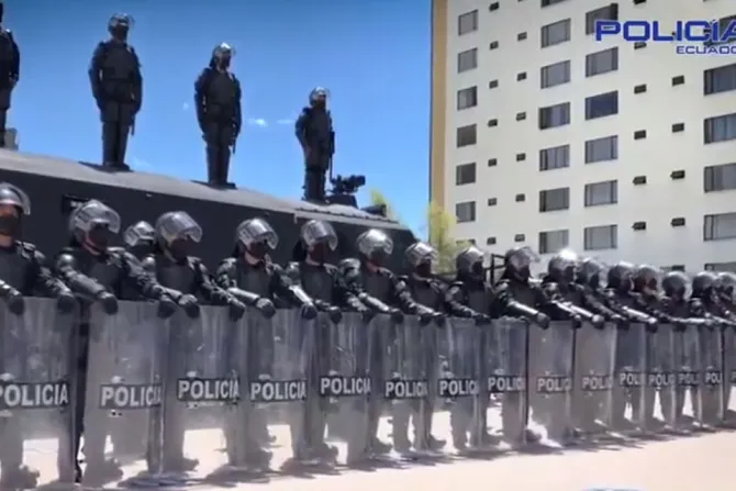Policía de Ecuador ante violencia 09012024