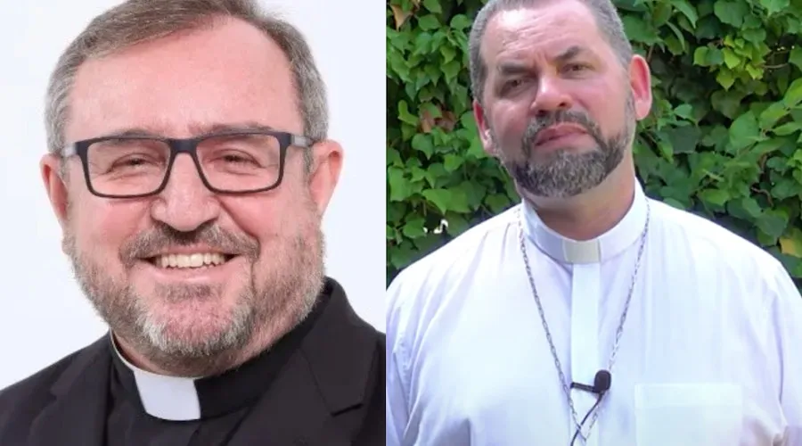 Mons. Antônio Aparecido y Mons. José Albuquerque de Araújo. Crédito: diócesis de São Carlos/Captura de vídeo?w=200&h=150