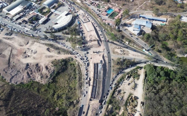 Lugar donde se construye el paso elevado “Papa Francisco”. Crédito: Alcaldía Municipal del Distrito Central