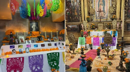 Ofrendas de muertos en Catedral CDMX