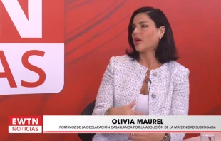 Olivia Maurel en la entrevista con EWTN Noticias. Crédito: EWTN Noticias.