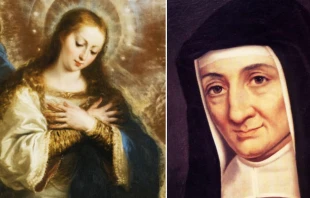 Virgen María y Santa Luisa de Marillac Crédito: Dominio Público - Wikimedia Commons