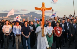 El Papa León XIV en el Jubileo de los Jóvenes en Tor Vergata, Roma, este 2025 Crédito: Vatican Media.