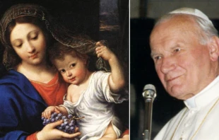 La Virgen de las uvas y San Juan Pablo II Crédito: Dominio Público / Casa Blanca de Estados Unidos.