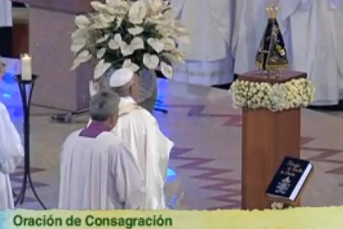 VIDEO: Esta es la oración que el Papa Francisco pronunció al final de la Misa en Santuario de Aparecida
