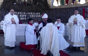 Ordenación Sacerdotal de Carlos Iván Romero Villarroel Crédito: Captura de video/Colegio Juan Piamarta