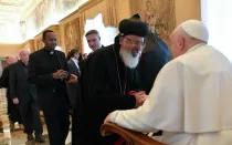 El Papa Francisco durante la audiencia con ortodoxos este 26 de enero