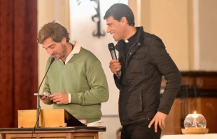 P. Josep María Quintana y Javier Pacheco Crédito: Cortesía de Javier Pacheco