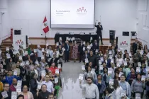 Lanzamiento de la plataforma Padres Peruanos en la Universidad Norbert Wiener, el 30 de noviembre de 2023.