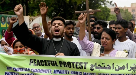 Protesta en Pakistán