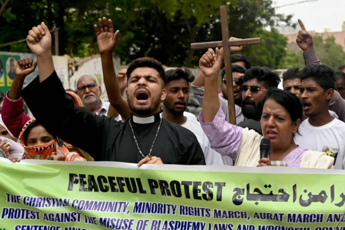 Protesta en Pakistán