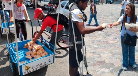 Voluntarios de El Pan de San Antonio durante las campañas anteriores.