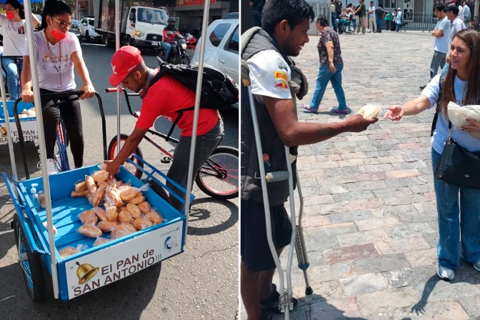 Voluntarios de El Pan de San Antonio durante las campañas anteriores.