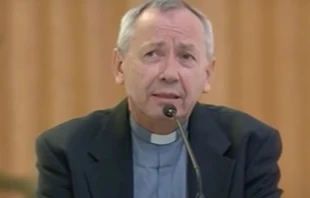 El P. Rupnik. Cru00e9dito: Captura de Pantalla Vatican Media 