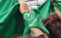 Pañuelo verde característico de feministas a favor del aborto.