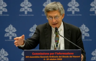 Paolo Ruffini, prefecto del Dicasterio para la Comunicación. Crédito: Daniel Ibáñez / ACI Prensa.