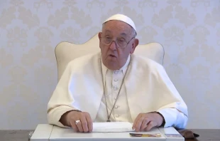 El Papa Francisco dirige un mensaje a los jóvenes participantes en el Madrid Live Meeting 2024. Crédito: Archidiócesis de Madrid.