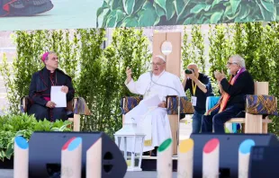 El Papa Francisco en el estadio Arena de Verona Crédito: Daniel Ibáñez/ ACI Prensa