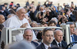 El Papa Francisco en la Audiencia General de este miércoles 22 de noviembre Crédito: Daniel Ibáñez/ACI Prensa