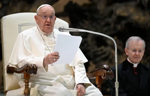 El Papa Francisco durante la Audiencia General Crédito: Vatican Media