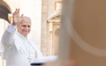 El Papa León XIV en la Plaza de San Pedro.